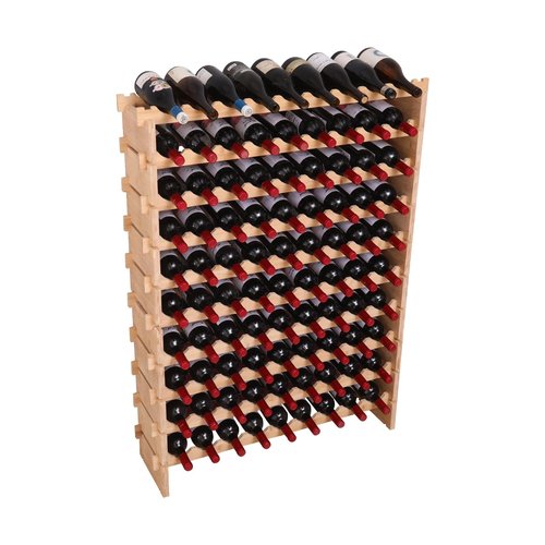 fcxagy Wine Rack Bamboo Wood Stackable Storage Freestanding Wooden Wine Rack Wine Cooler 72 Bottle and 90 Bottle (90 Bottle)
