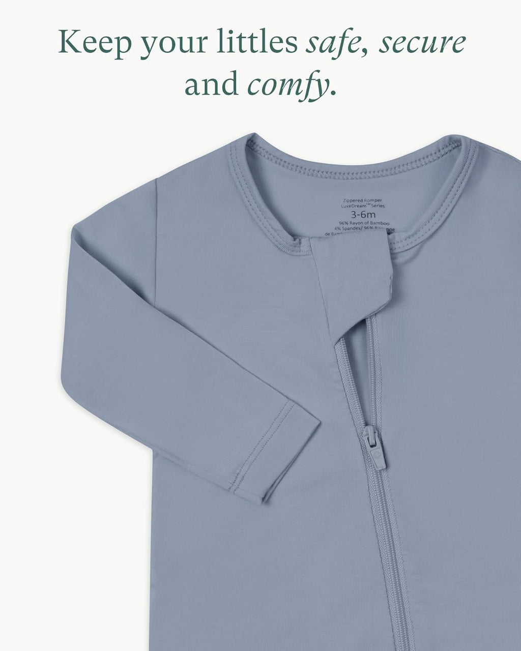 PurComfy Baby Long Sleeve Romper - Premium Soft Rayon 2-Way Zipper Pajamas for Boys & Girls