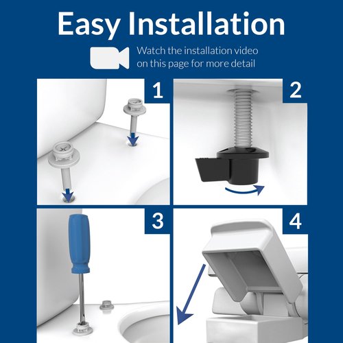 Bemis 7300SLEC Slow Close Toilet Seat, Easy Clean Hinges and Durable Plastic Seat, Made in USA, Elongated, Biscuit