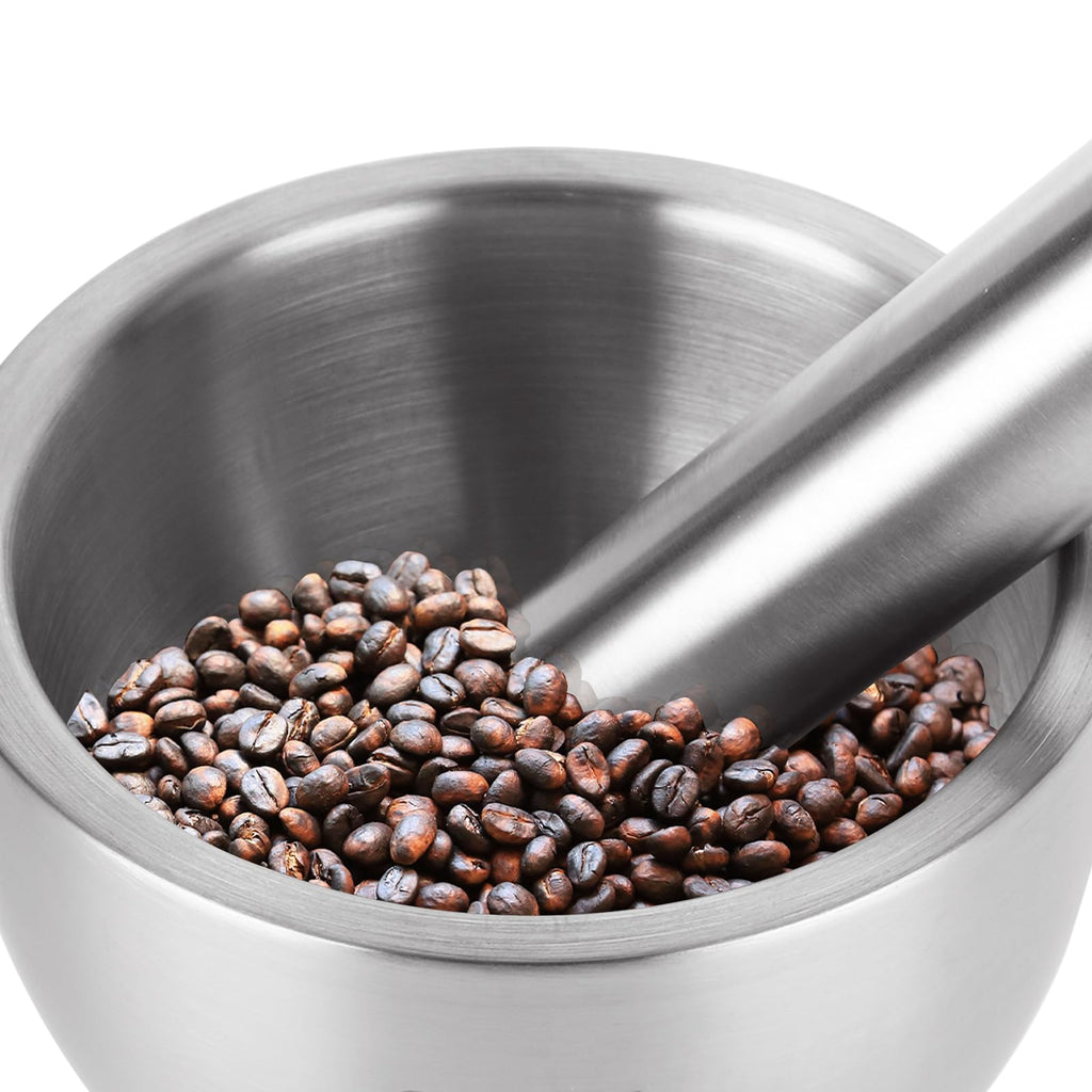 QTLCOHD Large Stainless Steel Mortar and Pestle Set