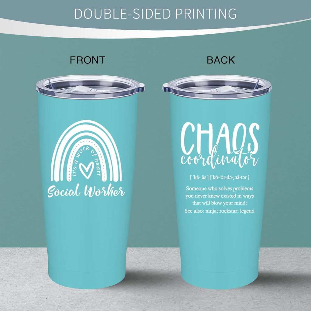 NVFCC Social Worker Appreciation Gifts for Women Men, School Social Worker Christmas Graduation Gifts 20 oz Stainless Steel Tumbler