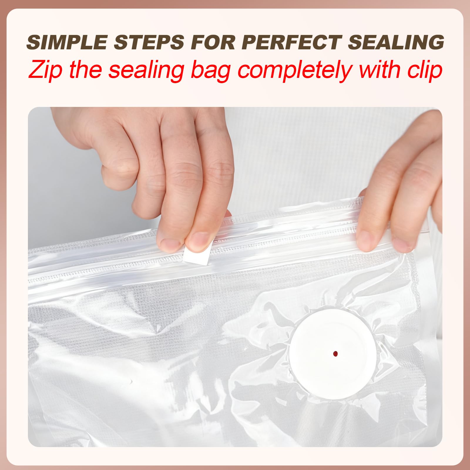 Reusable Vacuum Sealer Bags for Food: 20Pcs (10.24 * 11.02in) BPA-Free Vacuum Seal Bags & 5 Seal Clips, Plastic Clear Freezer Safe Vacuum Food Storage Bags, Microwaveable Zipper Bags for Kitchen