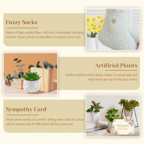 MYKILOS Sympathy Gift Baskets, Sympathy Gifts for Loss of Loved One, Dad, Mom, Husband, Friend, Grief Condolences Bereavement Gift Ideas, Grief Basket for Women, Sorry for Your Loss Care Package