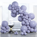 PartyWoo Dusty Blue Balloons - 100-Piece Pack in 5, 10, 12 Inch Sizes | Boho Lavender Balloon Arch Kit for Celebrations