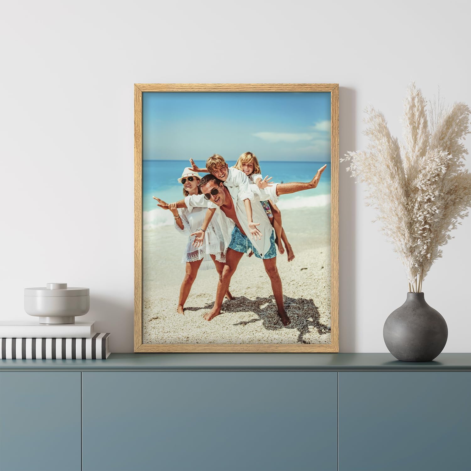 Wall26 Custom Framed Poster - Stylish Wall Art for Living Room & Bedroom | Ready to Hang - 12"x16" Natural