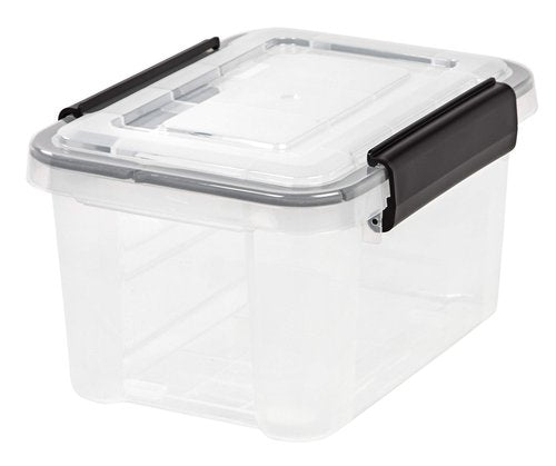 IRIS USA UCB-XS Quart WeatherPro Storage Box, 6.5 Qt - Single, Clear