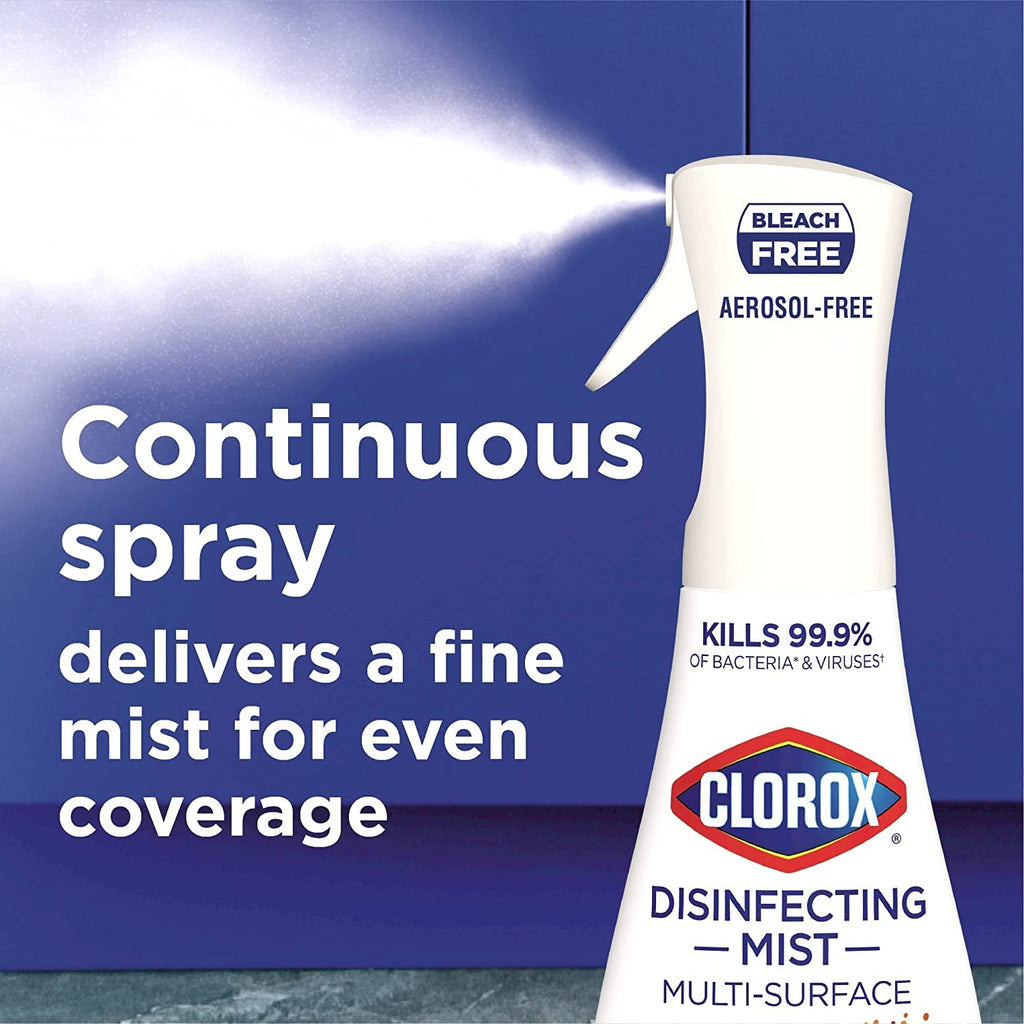 Clorox Cleaning Bundle Disinfecting Mist Lemon & Orange Blossom Scent 1 Spray Bottle, 1 Refill, 16 Fl Oz Each Scentiva Disinfecting Wipes, Pacific Breeze Coconut Scent-3-Pack-75ct Each