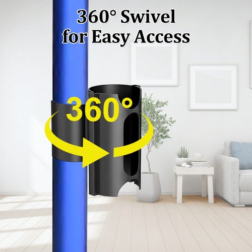 LAQVITA Vacuum Attachment Holder for V7 V8 V10 V11 V15 G5 – Holds 2 Attachments on Telescopic Wand – Effortless Installation – 360° Rotating Tool Clip, No Longer Easily Lose Accessories