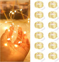 Bexdir 12 Pack Battery Operated Fairy Lights - 7FT Waterproof Silver Wire for Outdoor Decor | Mini Firefly Lights for Parties & Weddings