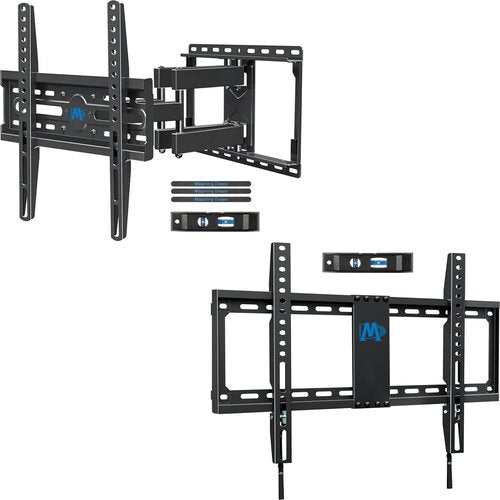 Mounting Dream Full Motion TV Mount for 32-65 Inch TVs - Includes Slim Fixed Wall Mount for 42-84 Inch TVs