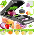 Pro-Series 16-in-1 Vegetable Chopper | Multi-Blade Food Cutter with Container & Mandoline Slicer