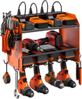 CCCEI Modular Power Tool Organizer - Wall Mount Charging Station & Heavy-Duty Storage Shelf | Orange, 1 Pack