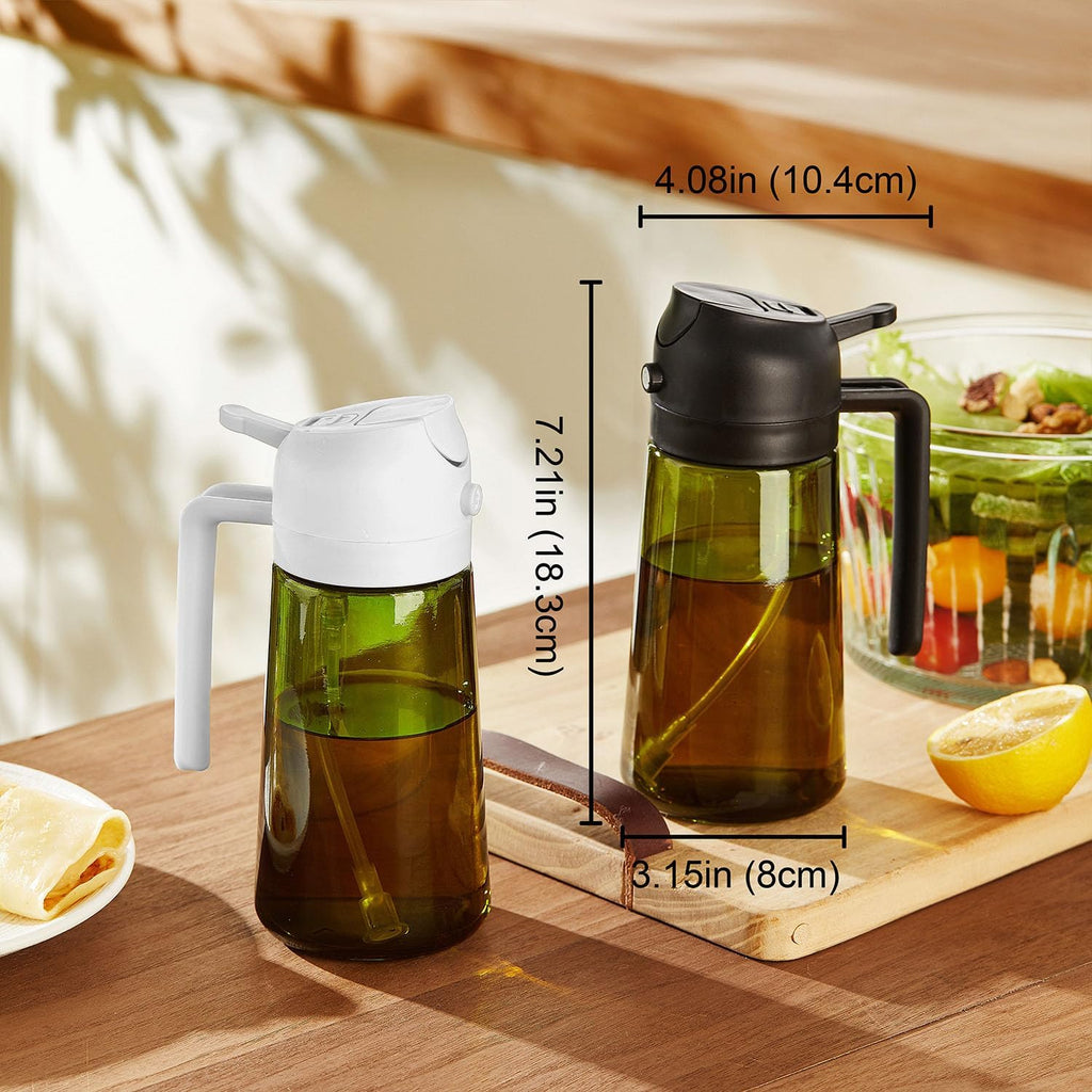 TrendPlain Olive Oil Dispenser Bottle - 16oz Kitchen Gadget & Air Fryer Accessory - Ash Color