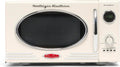 Nostalgia Retro Microwave Oven - 800-Watt Power - 0.9 Cu Ft - 12 Pre-Programmed Settings - Ivory Finish