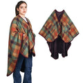 forestfish Wearable Blanket Poncho With Pockets And Buttons, Flannel Shawl Wrap Blanket For Women Soft And Warm