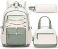Fimibuke Kids Backpack Set - 3 PCS Waterproof Girls' Bookbag with Lunch Box & Pencil Case | Lightweight Travel Bag for School