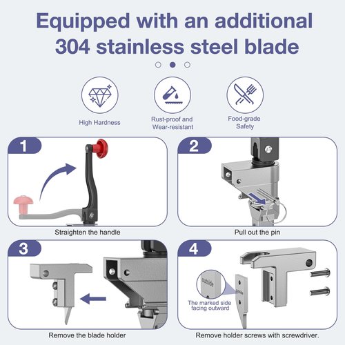 Commercial Stainless Steel Can Opener for Large Cans up to 13", Heavy Duty Counter Mounted Can Opener with Tabletop Clamp Holder, Screw-free, for High-Volume Commercial Kitchens