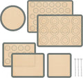 Skiennix Silicone Baking Mat Set of 6 - Non-Stick Baking Sheets for Macarons, Cookies & More