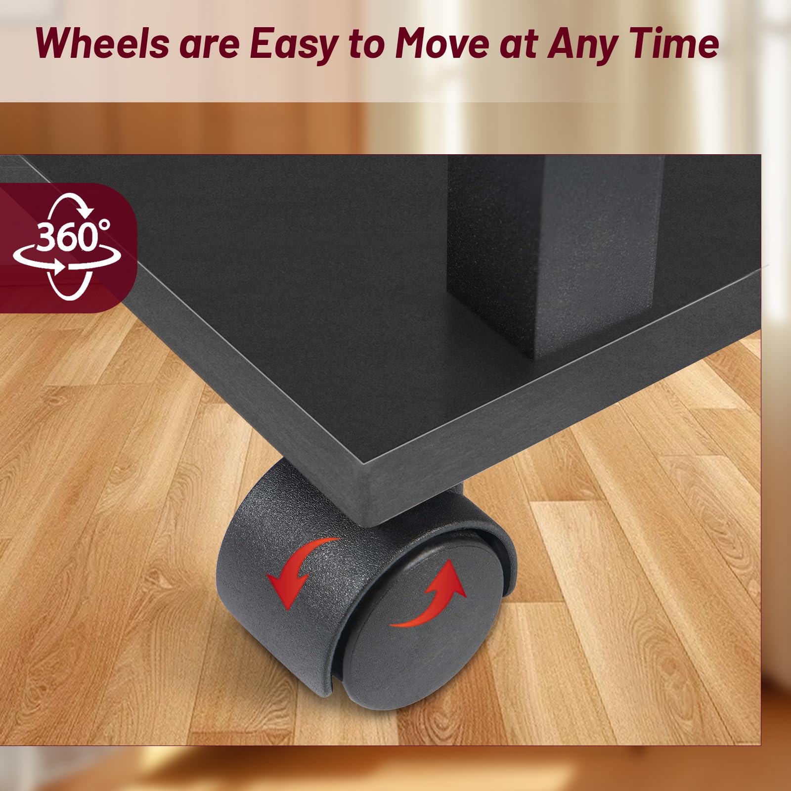 DGSANDGO 2 Pack Black Narrow End Side Table Slim Nightstand with Charging Station (2 USB + 1 AC Outlet), Fabric Drawer & Mute Wheels for Minimalist Small Spaces, Bedroom, Living Room, Office, Couch