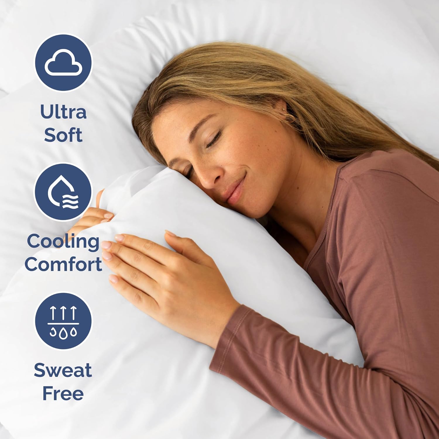 Skiennix Short Queen Size 4-Piece Sheet Set | Soft, Breathable & Cooling Bed Sheets - White