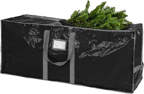 Christmas Tree Storage Bag - Durable Waterproof Zippered Bag for 9-Foot Artificial Tree | Protects Against Dust & Moisture (Black)