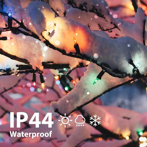 Minetom Clear Christmas Lights - 100 Count Mini String Lights, 26.5 Feet Waterproof for Indoor/Outdoor Use | Multicolored Holiday Decor