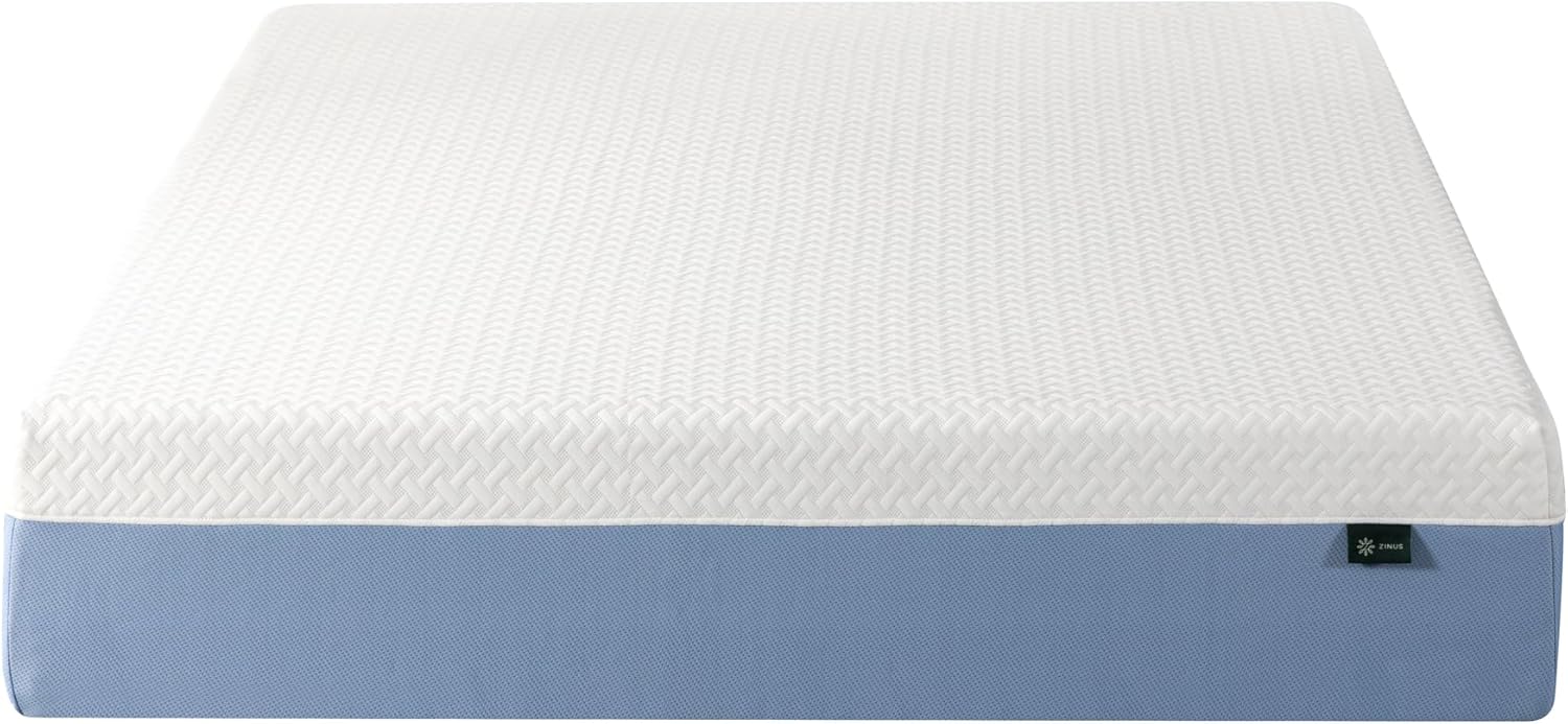 Zinus 12 Inch King Memory Foam Mattress - Cooling, Medium Feel, Breathable & Fiberglass Free