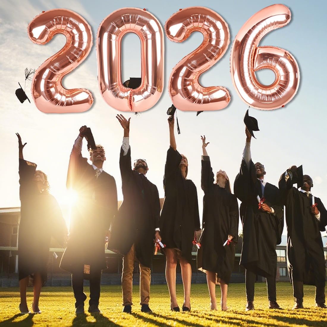 Rose Gold 2026 Balloon - 40 Inch New Year's Eve Decoration | Perfect for Graduation & Birthday Parties