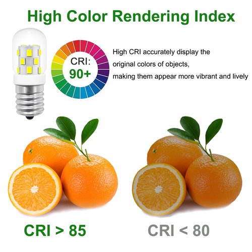 LED Microwave Light Bulbs Under Hood 40W Equivalent - E17 Base for Whirlpool Microwave Light Bulb, 3W 125V T7 Appliance Oven Light Bulbs for Range Hood,400 Lumens, 6000K Daylight, 2 Pack