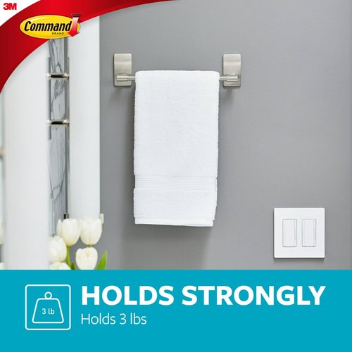 Command Towel Bar - Water Resistant Strips for Bathroom Organization | Easy Installation