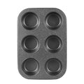 Walooza Muffin Cupcake Pan, Muffin Tins Nonstick 6, Muffin Top Cookie Cheese Cake Pan for Baking, Toast Oven Baking Supplies Small Cake Pans Muffin Cups Non Stick