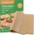 MUCHII Parchment Paper Sheets - 200 Non-Stick Baking Sheets, 12 x 16 Inch for Oven & Air Fryer