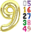 Light Gold Number 9 Balloon - 40 Inch Giant Foil Balloon for 9th Birthday Party Decorations