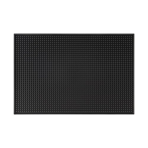 Bar Mats Countertop Coffee Mat for Home Bar, Service Spill Mat for Cocktail Bartender Kitchen, Counter Top Cup Glasses Dish Drying Mat, Hairdressing Tool Protective pad.Black, 18"x12"Easy to Clean