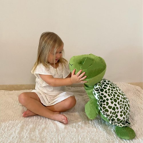 Karister Giant Sea Turtle Plush Toy, 23.6" Big Soft Turtle Stuffed Animal for Kids Adults, Sunggly Large Plushies Body Pillow Gift for Birthday Christmas Baby Shower, Ocean Theme Party Decor