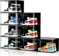 Amllas Shoe Storage Organizer - Stackable 8 Pack with Lids | Fits Up to US Size 13 Sneakers (13”x 10.6”x 8.3”)