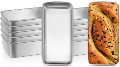 Leonyo 12 Pack Loaf Pans for Baking Bread, 9IN x 5IN Stainless Steel Loaf Bread Pans Set for Homemade Meatloaf, Bananas, Brownies, Lasagnas, Dishwasher Oven Safe