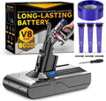 Dyson 9000mAh V8 Battery Replacement - Compatible with V8 Animal/Absolute/Motorhead/Fluffy | Includes 4 Filters