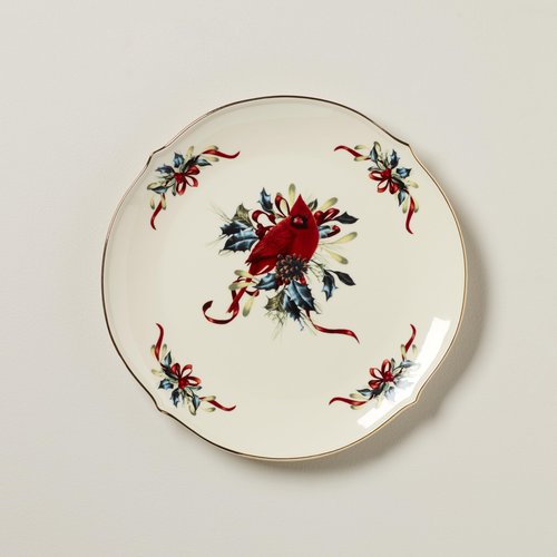 Lenox 853785 Winter Greetings Round Serving Turkey Platter, Christmas Hosting