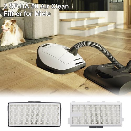 Active AirClean SF-HA50 Filter Replacement Compatible with Miele Vacuum Cleaner HA50 S4 S5 S6 S8 S8000 S8999 S6000 S6999 Series,Complete C2 C3 (2 Pack)