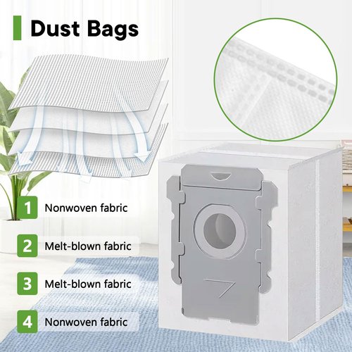 MIXEAL 25 Pack Replacement Parts Compatible with iRobot Roomba Combo 10 Max,Combo j9+,Combo j7+/Plus Vacuum (Only Combo series), 2 Brushes+3 Mop Pads+6 Filters&Side Brushes&Bags