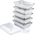Regine Switzerland Aluminum Containers - 55 Count Disposable Foil Pans with Lids | 2.25LB, 8.5"x6" for Takeout & Food Storage