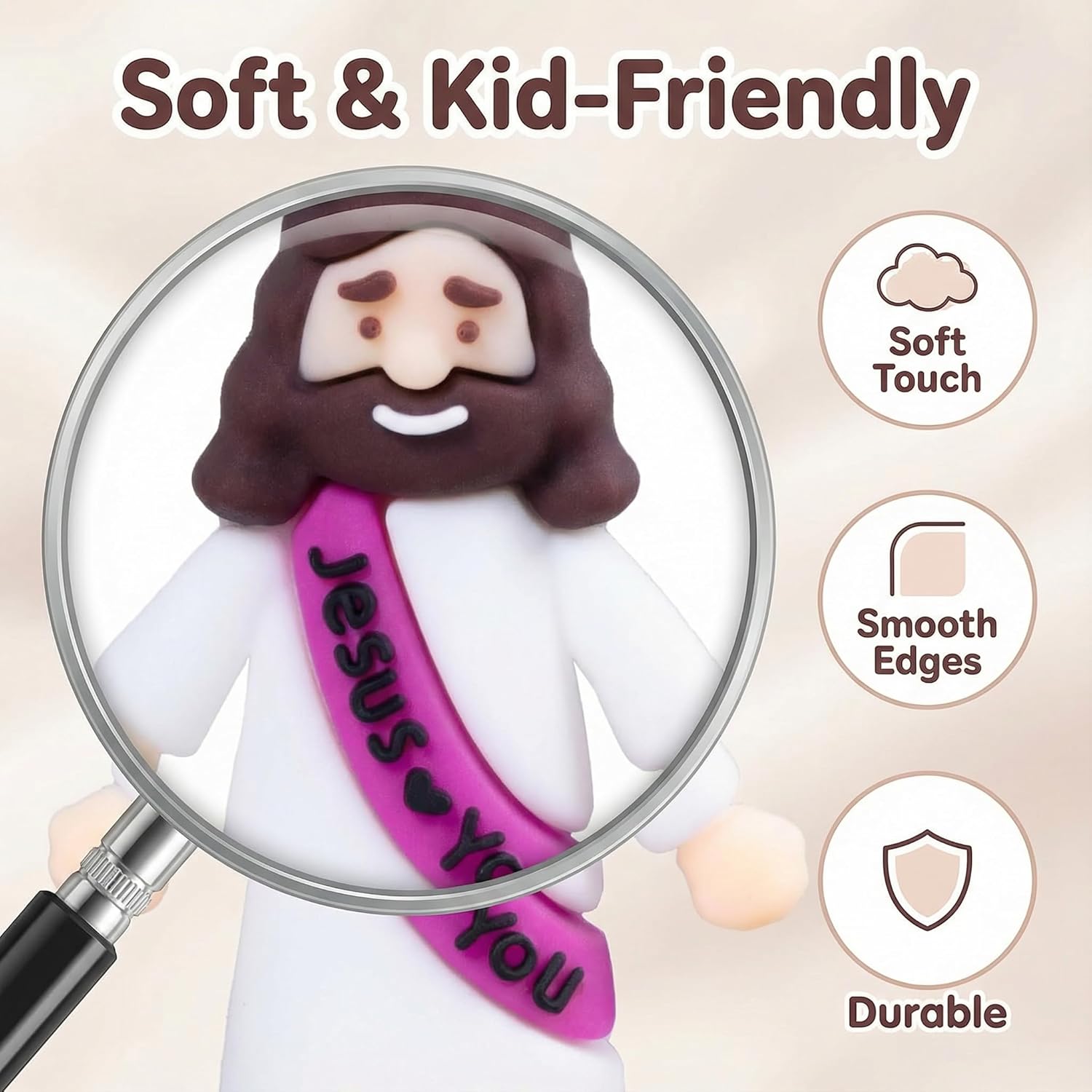 Skiennix Mini Jesus Figurines - 200PCS Bulk Religious Toys for Easter Egg Stuffers & Gifts - Bright Colors