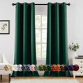 MIULEE Hunter Green Blackout Curtains - Thermal Insulated Room Darkening Drapes | 96 Inches Long, 2 Panels