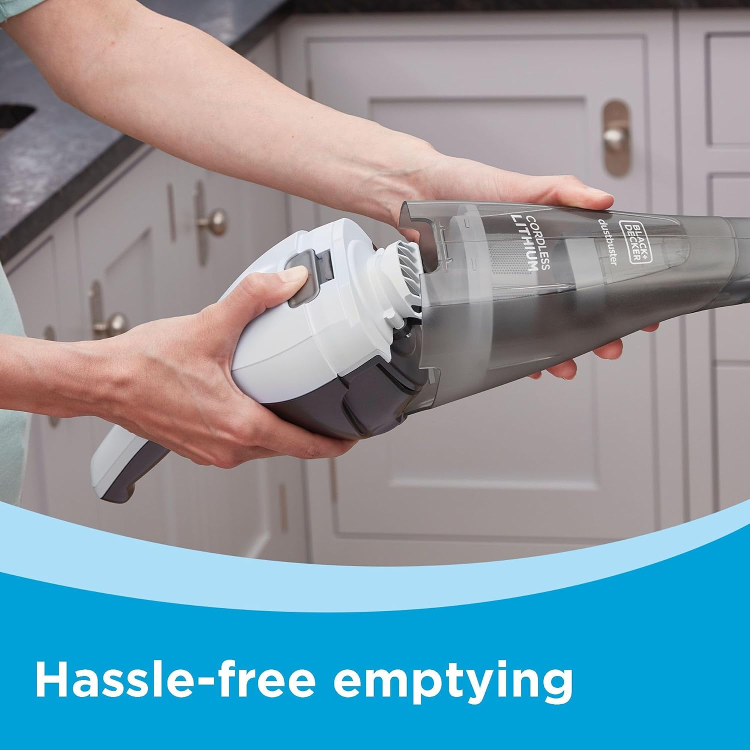 BLACK+DECKER Cordless Handheld Vacuum - Portable Car Vacuum with Strong Suction & QuickClean (HNVC215B10)