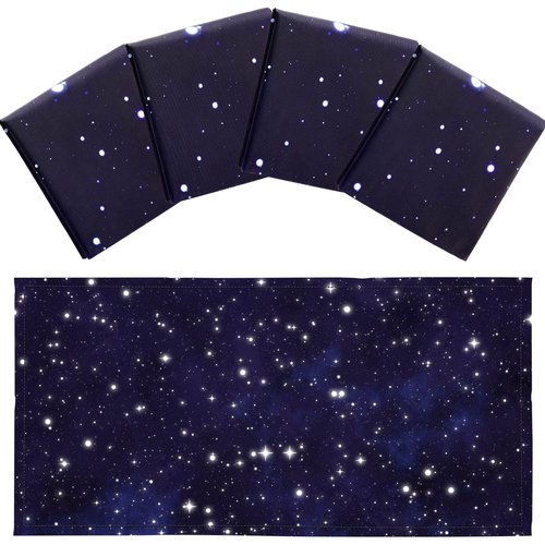 Hortsun 4 Pack 4 x 2 Feet Fluorescent Light Covers, Magnetic Light Filters for Classroom Ceiling, Decorative Lights Shade for Office Home Hospital(Starry Sky)