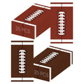 50 Pack Football Napkins Party Supplies - Rectangle Rugby Pattern Napkin Bulk, 3-Ply Brown Disposable Paper Hand Towels Napkins Set for Football Game Day Tailgate Party Favors Table Decorations