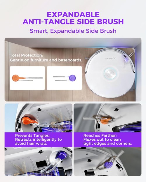 Yivy 22pcs Accessory Kit for Narwal Flow Robot Vacuum Cleaner, Replacement Set Compatible with Narwal Flow: 3 Track Mop Pads,1 Main Brush, 8 Side Brushes, 4 HEPA Filters, 6 Dust Bags,1 Cleaning Brush