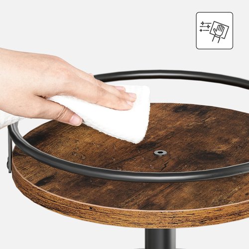 HOOBRO 3-Tier Lazy Susan Organizer, Rotating Spice Rack, Turntable Spice Rack, Vertical Storage Organizer, for Kitchen Countertop, Vanity, Dining Table, Rustic Brown and Black BF09TL01