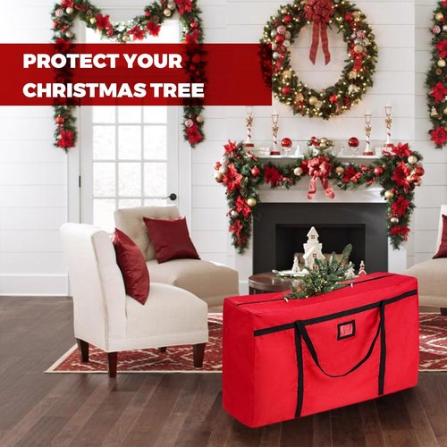 Christmas Tree Storage Bag by [Brand Name] - Heavy Duty 600D Oxford Container for 4-5 Ft Trees | Durable Zipper & Reinforced Handles